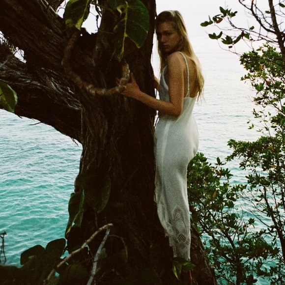 Zara Lace Detail Slip Dress Limited Edition Size M - Picture 2 of 14